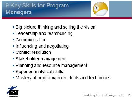 what are program manager skills